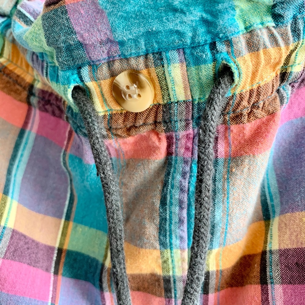 Vintage Multicolor Plaid High-Waist Shorts - Picture 4 of 6